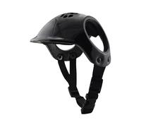 IZHAOGJING Dog Helmet, Dog Crash Helmet Pet Helmet with Ear Holes Dog Safety Hat Windproof Adjustable Puppy Motorcycle Helmet for Outdoor Riding Hiking Cycling(Black)