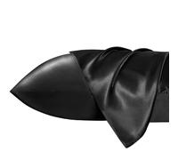 IZHAOGJING Silk Pillowcase, Pure Silk Pillowcase 2pc Solid Color Silk Imitation Satin Pillowcase Body Envelope Pillow Cushions Cover Pair For Home(1,Queen-20x30in)