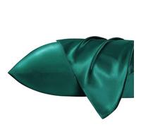 IZHAOGJING Silk Pillowcase, Pure Silk Pillowcase 2pc Solid Color Silk Imitation Satin Pillowcase Body Envelope Pillow Cushions Cover Pair For Home(2,King-20x36in)