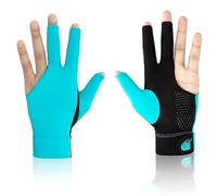 IZHAOGJING Snooker Glove, Pool Glove 1PCS Breathable Billiard Pool Gloves Spandex Lycra Shooters Carom Snooker Cue 5 Colors Sports Fits on Left or Right Hand(Sky blue black,M)