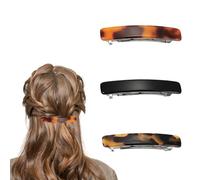 iZhuoKe 3 PCS Mini Hair Barrettes,French Hair Clip,Tortoise Shell,Secure Grip,Delicate Hairs Accessoriesfor Women,Girls[A 7.5cm/3"]