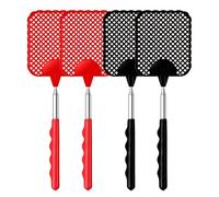 iZhuoKe 4-Pack Retractable Fly Swatter,Manual Fly Swat Pest Control,Telescopic Fly Swatters,Powerful Swatter Of Flies,Wasps,Moths And Flying Pests(Black & Red)