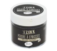 Izink Caviar Embossing Powder - Embossing - 3D Volume Effect for Scrapbooking and Creative Cartery - Embossing Scrap in Black Caviar Colour - 25 ml jar