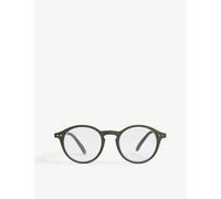 Izipizi Izipizi Letmesee #D Kaki Round-Frame Reading Glasses +1.00