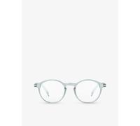 Izipizi Mens Izipizi #D Round-Framed Golden Green Reading Glasses Frozen Blue +1