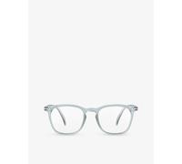Izipizi Mens Izipizi #E Square-Framed Golden Green Reading Glasses Frozen Blue +3