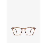 Izipizi Mens Izipizi #E Square-Framed Golden Green Reading Glasses Havane +3