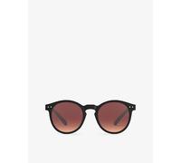 Izipizi Womens Izipizi #M Black Road Round-Frame Acetate Sunglasses