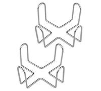 iziusy 2 Pieces 4.5 Inch Stainless Steel Coasters Holder Storage for Both Round and Square Coasters, Hold Up 4 to 7 Coasters