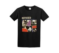 IZIWDORW 1pc Refused Band The Shape of Punk to Come Graphic for Men 200g Heavyweight 100% Cotton Crew Neck Short Sleeve Tee with Geometric Print T Shirt Multicolor