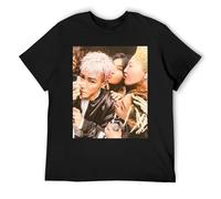 IZIWDORW Bigbang Funny Saying Men's Cotton T-Shirt Humorous Print Short Sleeve Top with Breathable Fabric for Gifts and Casual Occasions Black