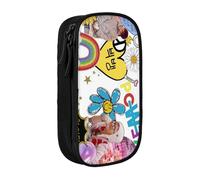 IZIWDORW Bigbang Pencil Case Water-Resistant Organizer - Durable Polyester for Pens, Makeup, Travel Essentials (Portable)