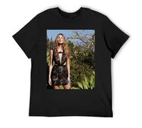 IZIWDORW Camila Morrone Pack of 5 Basic Tees Multipack Cotton Short Sleeve Shirts for Value Bundle Black