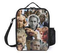 IZIWDORW Charlie Hunnam Lunch Boxes for Work with Ice Pack Pocket, Thermal Insulated Meal Prep Bag for Adults, Office School Essential