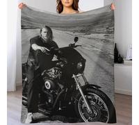 IZIWDORW Charlie hunnam Velvet Cozy Blanket for Winter Bed Outdoor Sofa Foldable No Shedding Anti-Pill Soft Feel