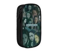 IZIWDORW Edward Cullen Pencil Case for Teachers & Students - Double Zipper + 3 Mesh Pockets, Easy Hand Wash Design