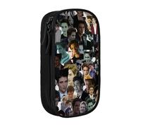 IZIWDORW Edward Cullen Pencil Case Large Capacity Storage - 2 Zipper Pockets for Art Tools, Toiletries, Tech Gadgets