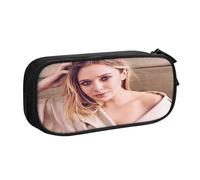 IZIWDORW Elizabeth Olsen Pencil Case for Artists & Writers - 5 Pen Slots + 3 Mesh Pockets, Easy to Clean Oxford Fabric