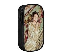 IZIWDORW Elizabeth Olsen Pencil Case for Artists & Writers - 5 Pen Slots + 3 Mesh Pockets, Easy to Clean Oxford Fabric