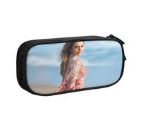 IZIWDORW Elizabeth Olsen Pencil Case with Keychain Hook - Portable Oxford Cloth Pouch for Pens, Keys, USB Drives