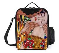 IZIWDORW Gustav klimts The kiss Lunch Boxes 3-in-1 Multifunctional Tote, Includes Utensil Pouch & Ice Pack, Perfect for Business Travel