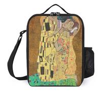 IZIWDORW Gustav klimts The kiss Lunch Boxes Solar-Powered Version, USB Charging Port for Mobile Devices During Outdoor Activities