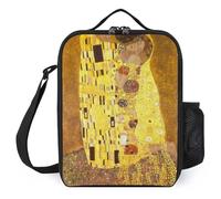 IZIWDORW Gustav klimts The kiss Lunch Boxes with Detachable Cooler, 4-Hour Temperature Retention, FDA Approved Food Safe Materials