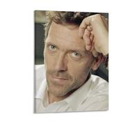 IZIWDORW Hugh laurie Contemporary Canvas Artwork in Framed Format for Kitchen Lounge Hall Wall Interior Accent