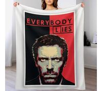IZIWDORW Hugh laurie Soft Foldable Blanket for Car Travel Winter No Shedding Velvet Breathable Plush Feel