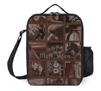 IZIWDORW Jackson Avery Lunch Boxes Eco-Friendly Food Carrier, Lightweight & Foldable Design with Adjustable Shoulder Strap