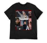 IZIWDORW Louis Tomlinson Charcoal Grey Classic Neutral Cotton Short Sleeve Wardrobe Essential