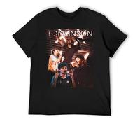 IZIWDORW Louis Tomlinson EcoFriendly Dye T-Shirt Low Impact Colored Cotton Short Sleeve Sustainable Top Black