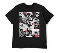 IZIWDORW Louis Tomlinson Pack of 5 Basic Tees Multipack Cotton Short Sleeve Shirts for Value Bundle Black