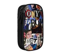 IZIWDORW Matt Actor Dillon Pencil Case for Artists & Writers - 5 Pen Slots + 3 Mesh Pockets, Easy to Clean Oxford Fabric