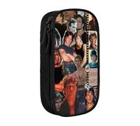 IZIWDORW Matt Actor Dillon Pencil Case with Keychain Hook - Portable Oxford Cloth Pouch for Pens, Keys, USB Drives