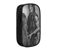 IZIWDORW Norman Reedus Pencil Case for Camping Essentials - Waterproof Oxford Fabric with Zipper for Matches, Pens, Maps