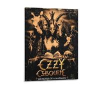 IZIWDORW Ozzy Osbourne Bright Canvas Print with Frame for Decorative Home Ambience Kitchen Office Wall Style