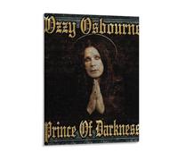 IZIWDORW Ozzy Osbourne Decorative Canvas Picture Framed for Wall Styling Office Living Room Kitchen Decor
