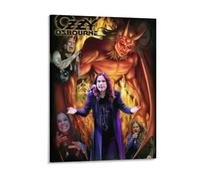 IZIWDORW Ozzy Osbourne Elegant Framed Canvas Wall Picture for Artistic Interior Vibe Home Office Kitchen