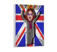 IZIWDORW Ozzy Osbourne Framed Canvas Wall Print for Living Room Aesthetic Office Lounge Decorative Accent