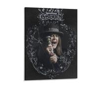 IZIWDORW Ozzy Osbourne Handcrafted Decorative Canvas Wall Art with Frame for Peaceful Interior Room Vibe
