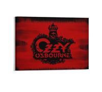 IZIWDORW Ozzy Osbourne Wooden Framed Canvas Print for Contemporary Room Decor Office Lounge Hall Wall Style