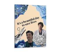 IZIWDORW Patrick dempsey doctor Colorful Canvas Art with Wood Frame Ideal for Home Vibe Living Area Gift for Friends