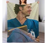 IZIWDORW Patrick dempsey doctor Lightweight Foldable Blanket for Office Sleep Travel Anti-Shrink Soft Touch Quick Dry Velvet