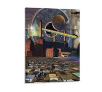IZIWDORW Pink Floyd Decorative Canvas Art in Frame for Elegant Room Atmosphere Home Office Kitchen Lounge