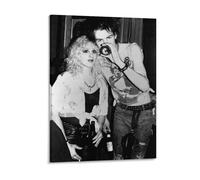 IZIWDORW Sid Vicious Stylish Framed Canvas Wall Art for Urban Apartment Aesthetic Modern Minimalist Look