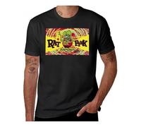 IZIWDORW T Shirt 1pc Men's Heavyweight 200gsm Cotton Rat Fink Graphic Tee with Retro Americana Design Multicolor
