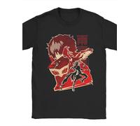 IZIWDORW T Shirt Men's Gothic Angel & Piano Graphic Bold Red WASUPP Lettering & Musical Notes Design