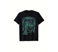 IZIWDORW T Shirt Men's Norse Mythology Fenrir Viking Wolf Binding Chains Graphic Tee in Black & Neon Green