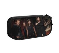 IZIWDORW Team Damon Salvatore Pencil Case Double Zipper Makeup Bag - Compact Oxford Cloth Pouch for Travel, Gym, Daily Essentials